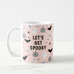 ピンクモダンのハロウィーンで行こう不気味 コーヒーマグカップ