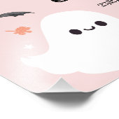 ピンクモダンのハロウィーン歓迎ベビーシャワーサイン フォトプリント           