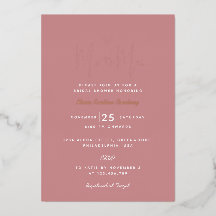 ピンクモダンのハートをミセス・ブライダルシャワー