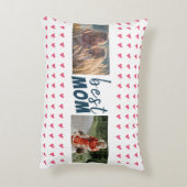 ピンクモダンのハートパター最高のンフレンド2 Photo アクセントクッション (裏面(縦))