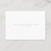 ピンクモダンのバラ灰色の水色BarefootBride™ 名刺 (裏面)