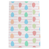 ピンクモダンのファッションイースター ミディアムペーパーバッグ (裏面)