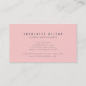 ピンクモダンのフォトグラファー2枚 名刺 (裏面)