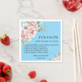 ピンクモダンのフローラおもしろい事実結婚の スタンダードカクテルナプキン (インサイチュ)