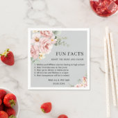 ピンクモダンのフローラおもしろい事実結婚の スタンダードカクテルナプキン (インサイチュ)