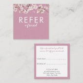 ピンクモダンのフローラ 紹介カード (正面/裏面)