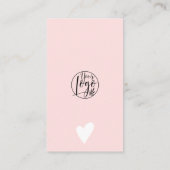 ピンクモダンのブラシストロークのロ感謝していゴQrコード 名刺 (裏面)