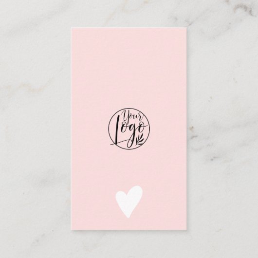 ピンクモダンのブラシストロークのロ感謝していゴQrコード 名刺 (裏面)