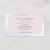 ピンクモダンのホログラフィックドットパターン 名刺 (裏面)