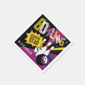 ピンクモダンのボーリングカラフルパーティーを獲得しよう スタンダードカクテルナプキン (角)