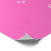 ピンクモダンのミニマル妖精ドリンク ポスター (角)