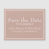 ピンクモダンのミニマル結婚式の日付を保存 (正面)