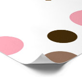 ピンクモダンのラディバグ赤ちゃんシャワーバナーサイン ポスター (角)