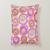 ピンクモダンの円の装飾枕 アクセントクッション (正面(垂直))