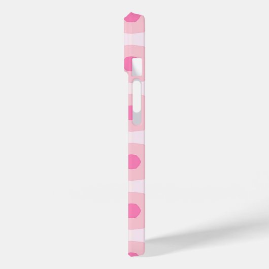 ピンクモダンの円ドット幾何学的モノグラムマウス Case-Mate iPhoneケース (裏面 / 左)