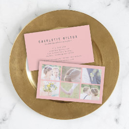 ピンクモダンの写真家の複数写真 名刺