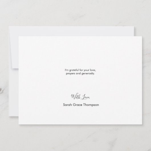 ピンクモダンの写真第1回聖体拝領ありがとう サンキューカード (裏面)