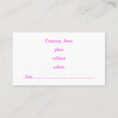 ピンクモダンの名刺 名刺 (裏面)