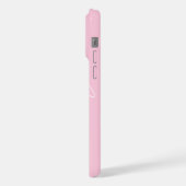 ピンクモダンの名前モノグラム iPhoneケース (左側面)