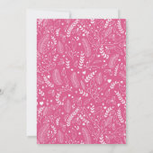 ピンクモダンの喜びの休日の写真 シーズンカード (裏面)