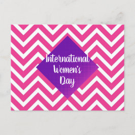 ピンクモダンの国際的女性の日 ポストカード