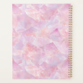 ピンクモダンの宝石のシンプル名前をカスタムする プランナー手帳 (裏面)