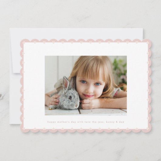 ピンクモダンの小さなハート写真枠mother's day (正面)