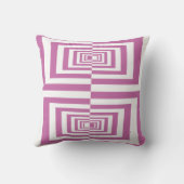 ピンクモダンの幾何ミニマル図形 クッション (裏面)