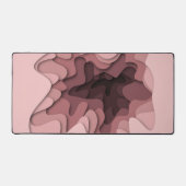 ピンクモダンの抽象芸術オフィス非スリップまたは滑ること品 デスクマット (正面)
