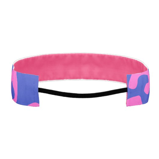 ピンクモダンの抽象芸術スポット非ヘッドバスリップまたは滑ることンド アスレチックヘッドバンド (裏面)