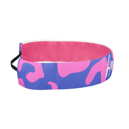 ピンクモダンの抽象芸術スポット非ヘッドバスリップまたは滑ることンド アスレチックヘッドバンド (左)