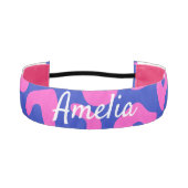 ピンクモダンの抽象芸術スポット非ヘッドバスリップまたは滑ることンド アスレチックヘッドバンド (正面)