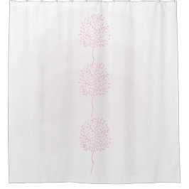 ピンクモダンの抽象芸術自然 シャワーカーテン