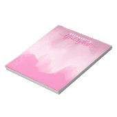 ピンクモダンの書エレガント道食品リスト ノートパッド (回転)