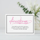 ピンクモダンの書結婚道の指示カード エンクロージャーカード (スタンド正面)