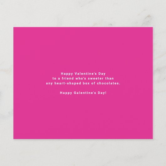 ピンクモダンの書道ハッピーガレンティンのデイカード (裏面)