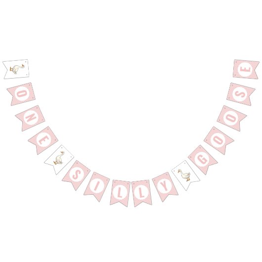 ピンクモダンの格子模様の一間抜けつの誕生日 バンティングフラッグ (全)