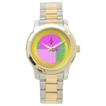 ピンクモダンの正方形の時間