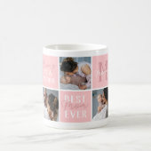 ピンクモダンの母の写真コラージュ コーヒーマグカップ (中央)