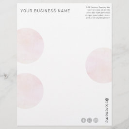 ピンクモダンの水のカラーサークル事業 レターヘッド