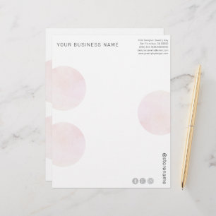 ピンクモダンの水のカラーサークル事業 レターヘッド