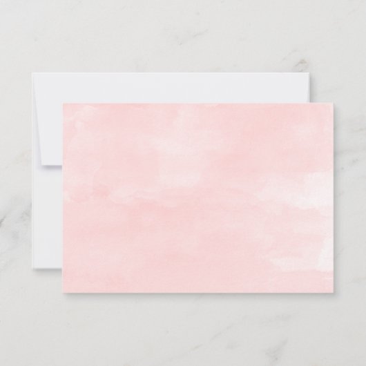 ピンクモダンの水の色あなたは私のブライドメイド 招待状 (裏面)