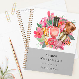 ピンクモダンの水の色のメイクアップアーティストシガーリーック プランナー手帳