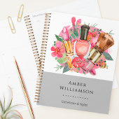 ピンクモダンの水の色のメイクアップアーティストシガーリーック プランナー手帳