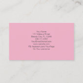 ピンクモダンの水の色のメイクアップアーティストシガーリーック 名刺 (裏面)