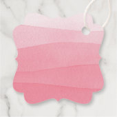 ピンクモダンの水の色の最初の聖餐式 フェイバータグ (裏面)