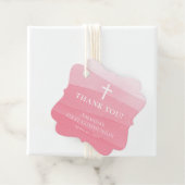 ピンクモダンの水の色の最初の聖餐式 フェイバータグ (インサイチュ)