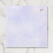 ピンクモダンの水カラーフローラフレームありがとう フェイバータグ (裏面)