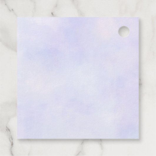 ピンクモダンの水カラーフローラフレームありがとう フェイバータグ (裏面)