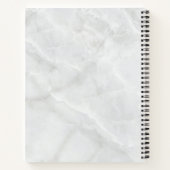 ピンクモダンの水彩フローラブーケモノグラム ノートブック (裏面)